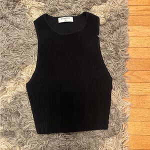 Babaton Black Sleeveless Knit Top